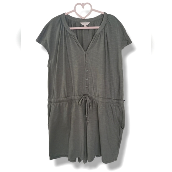 NWT Terra & Sky Plus Romper in Olive - Picture 3 of 9